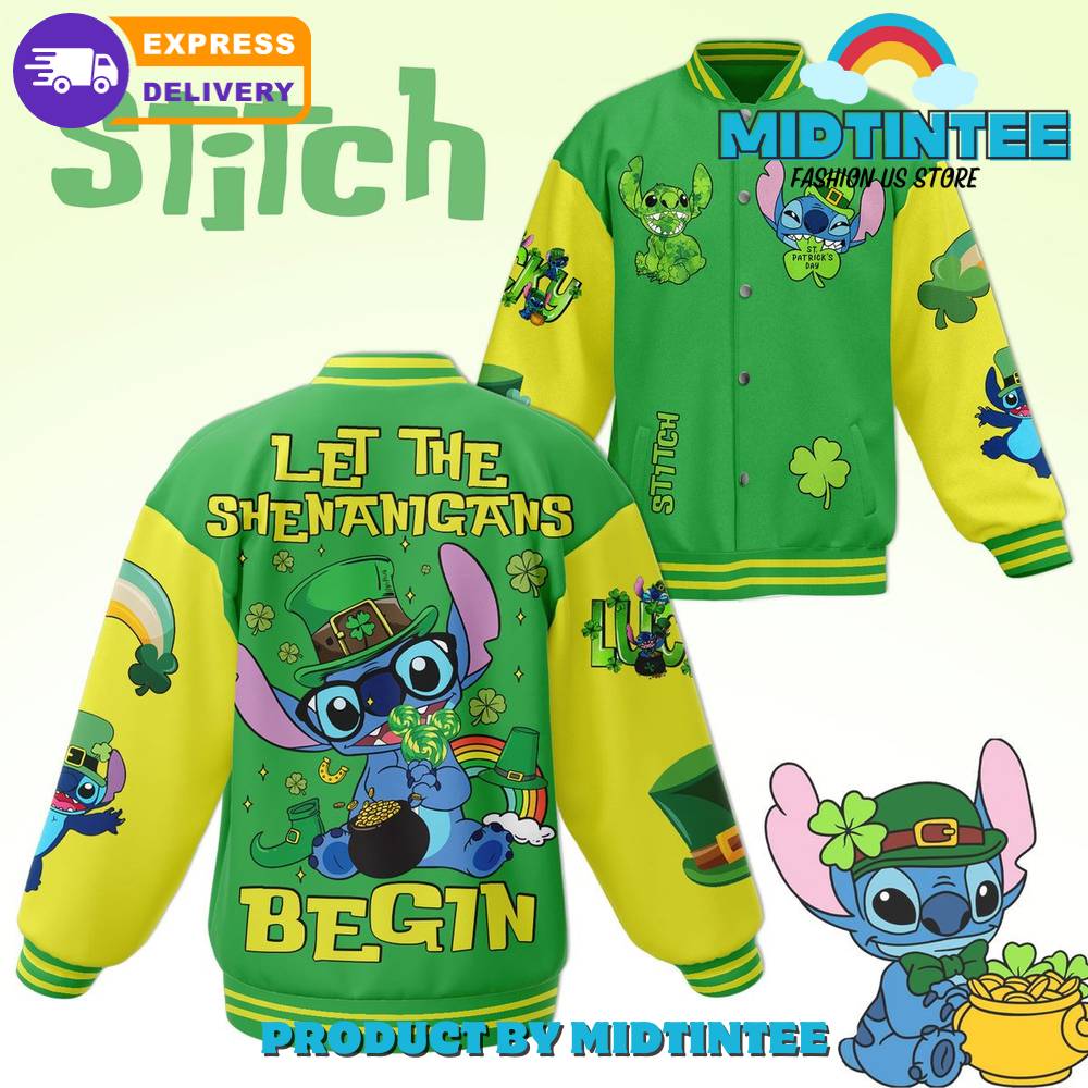 Stitch Let The Shenanigans Begin Baseball Jacket