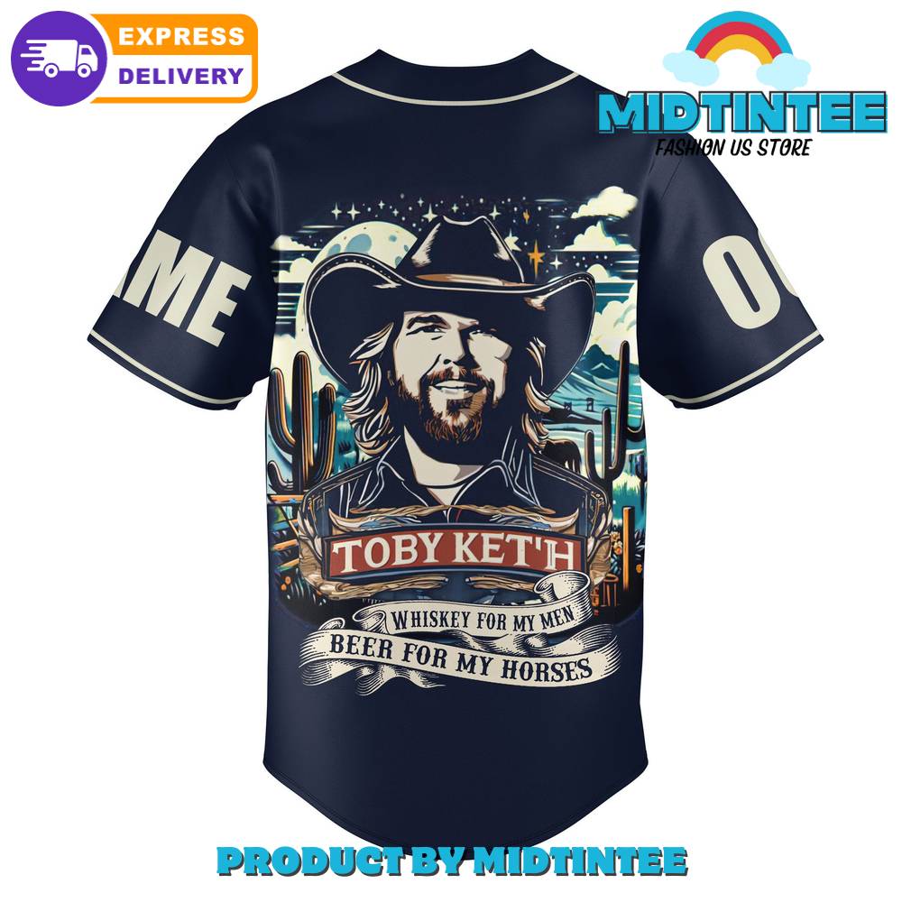 Toby Keith Whiskey For My Men Customized Baseball Jersey