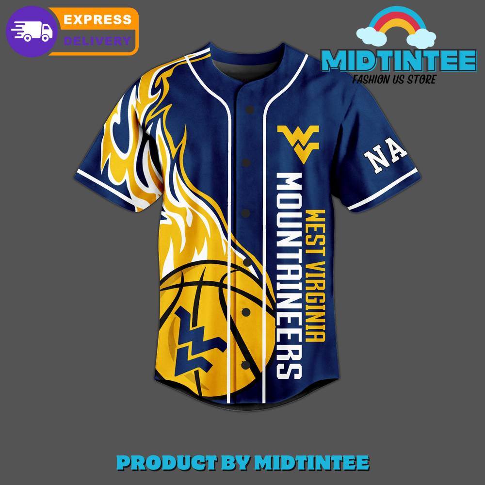 West Virginia Mountaineers Moutain Strong Customized Baseball Jersey