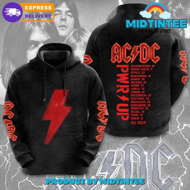 AC DC Band EU 2024 Power Up Hoodie - Midtintee