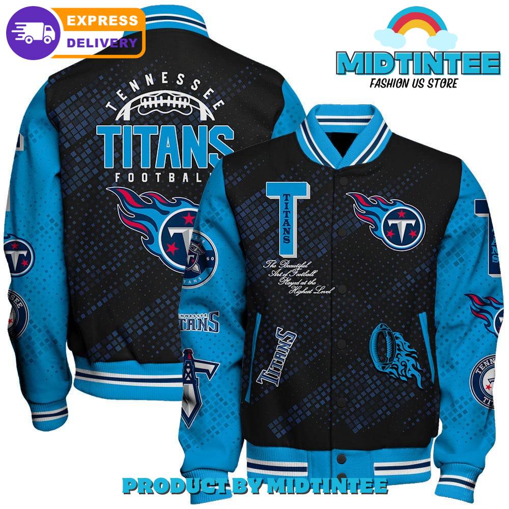 Tennessee Titans 2024 NFL Pattern Baseball Jacket