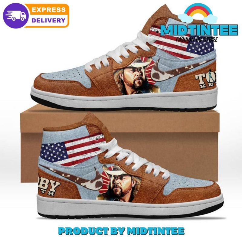 Toby Keith American Flag Nike Air Jordan 1 - Midtintee