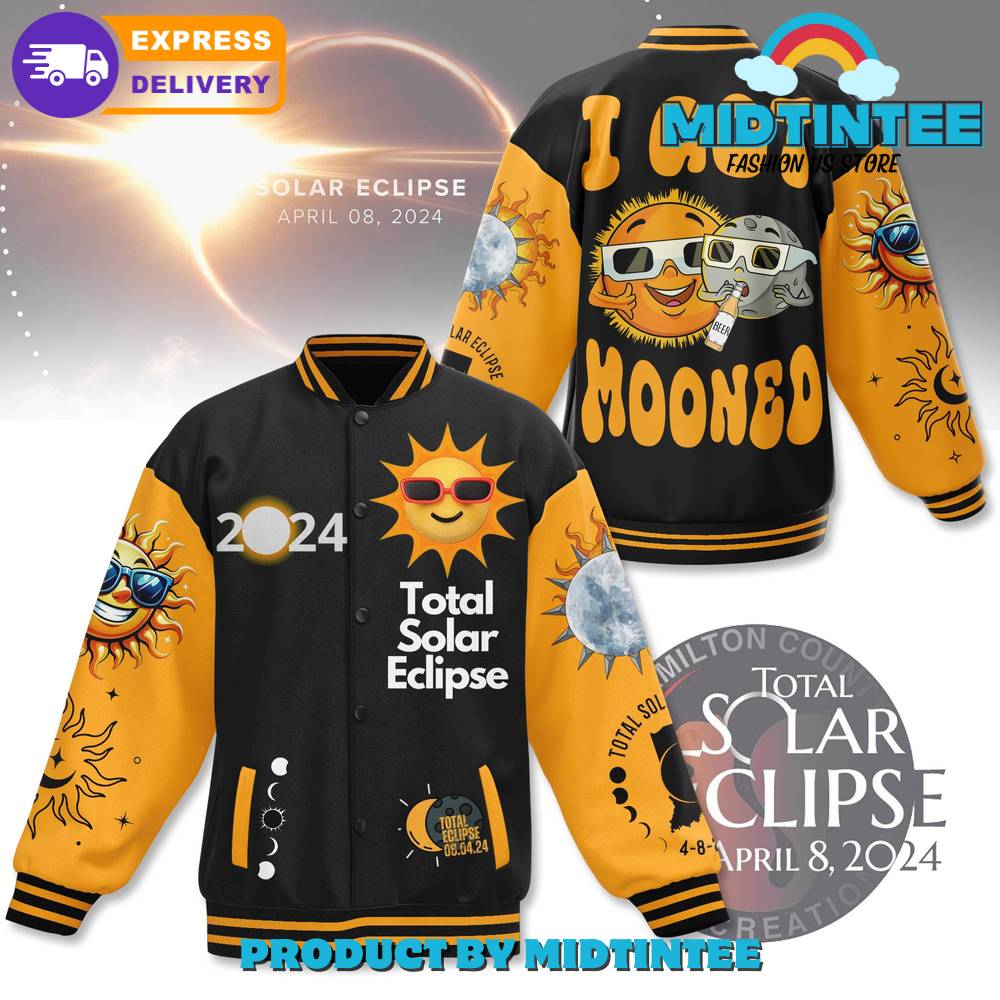 Total Solar Eclipse 2024 I Got Mooned Baseball Jacket