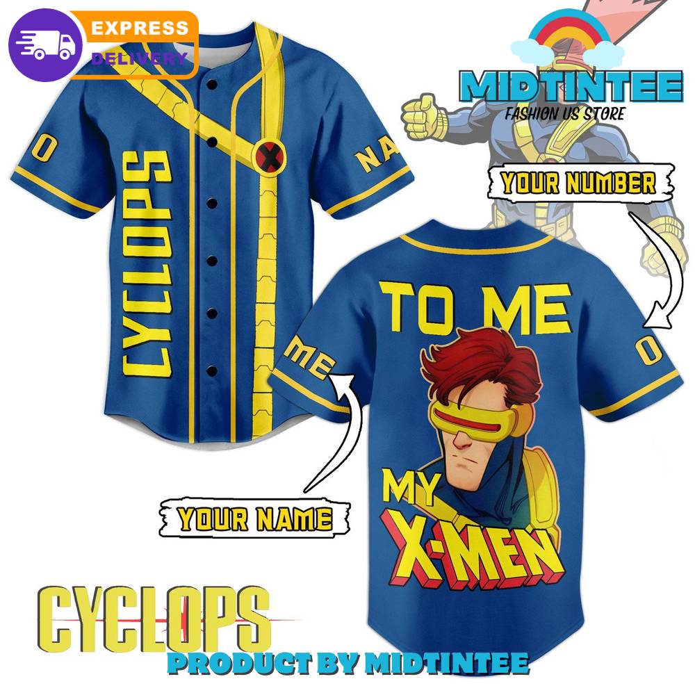Cyclops To Me My Xmen Customized Baseball Jersey