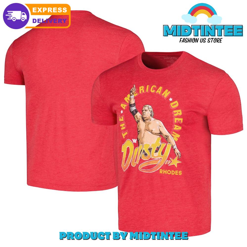 500 Level Red Dusty Rhodes The American Dream Tri Blend Shirt