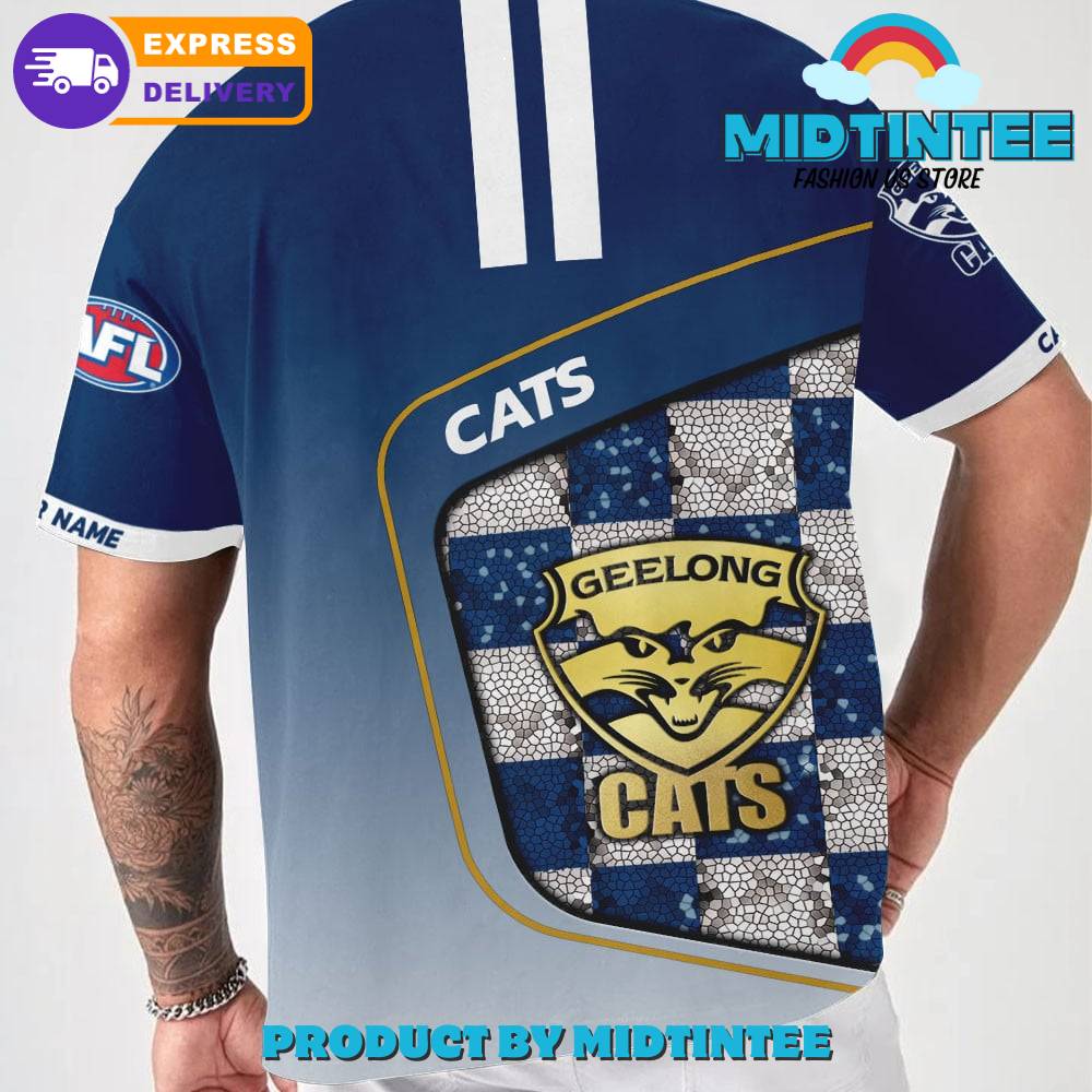 AFL Geelong FC Personalized 3D T Shirt Limited Edition Midtintee