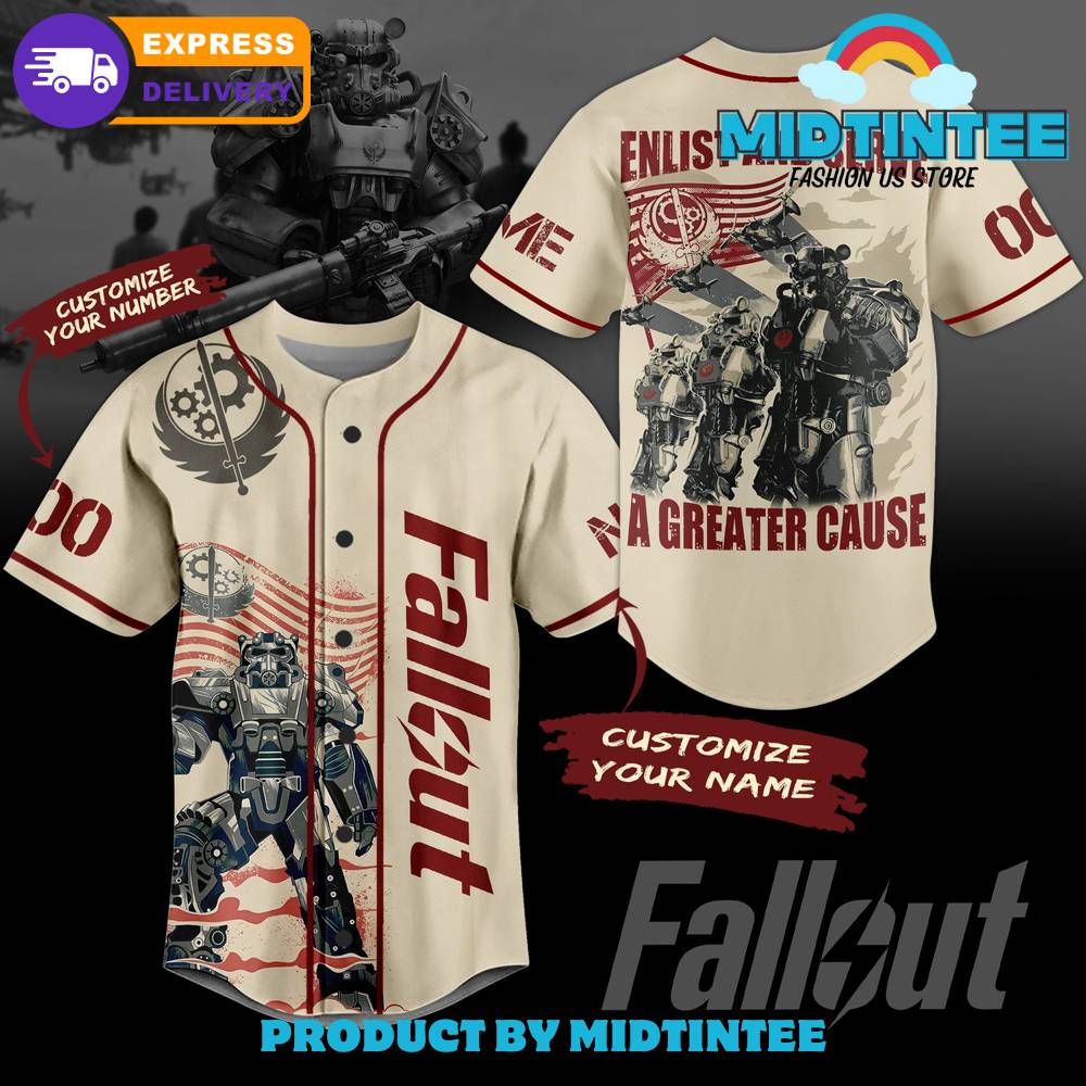 Fallout Enlist And Serve A Greater Cause Customized Baseball Jersey