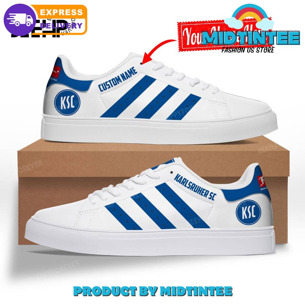 Karlsruher SC Soccer Team Customized Stan Smith Shoes