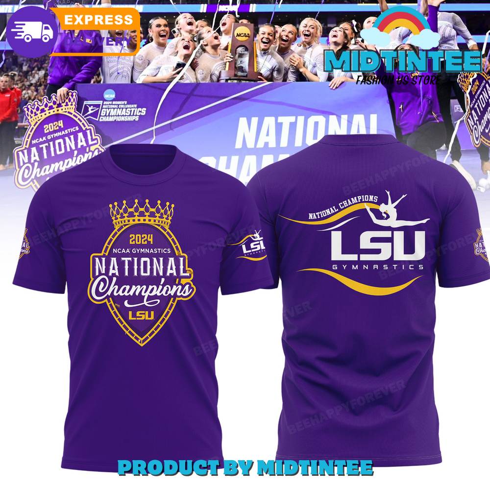 LSU Tigers NCAA Gymnastics National Champions Purple Shirt