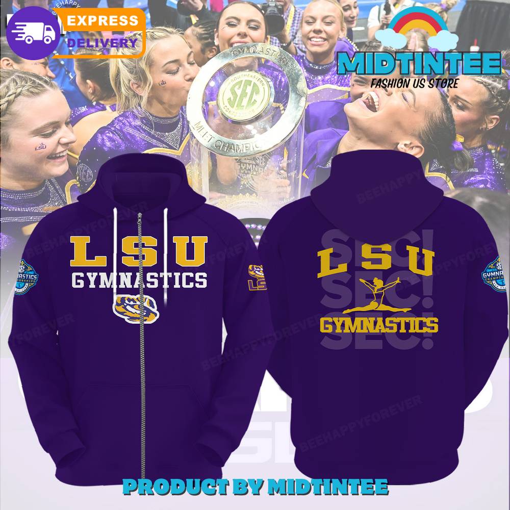 LSU Tigers NCAA Gymnastics Purple Hoodie