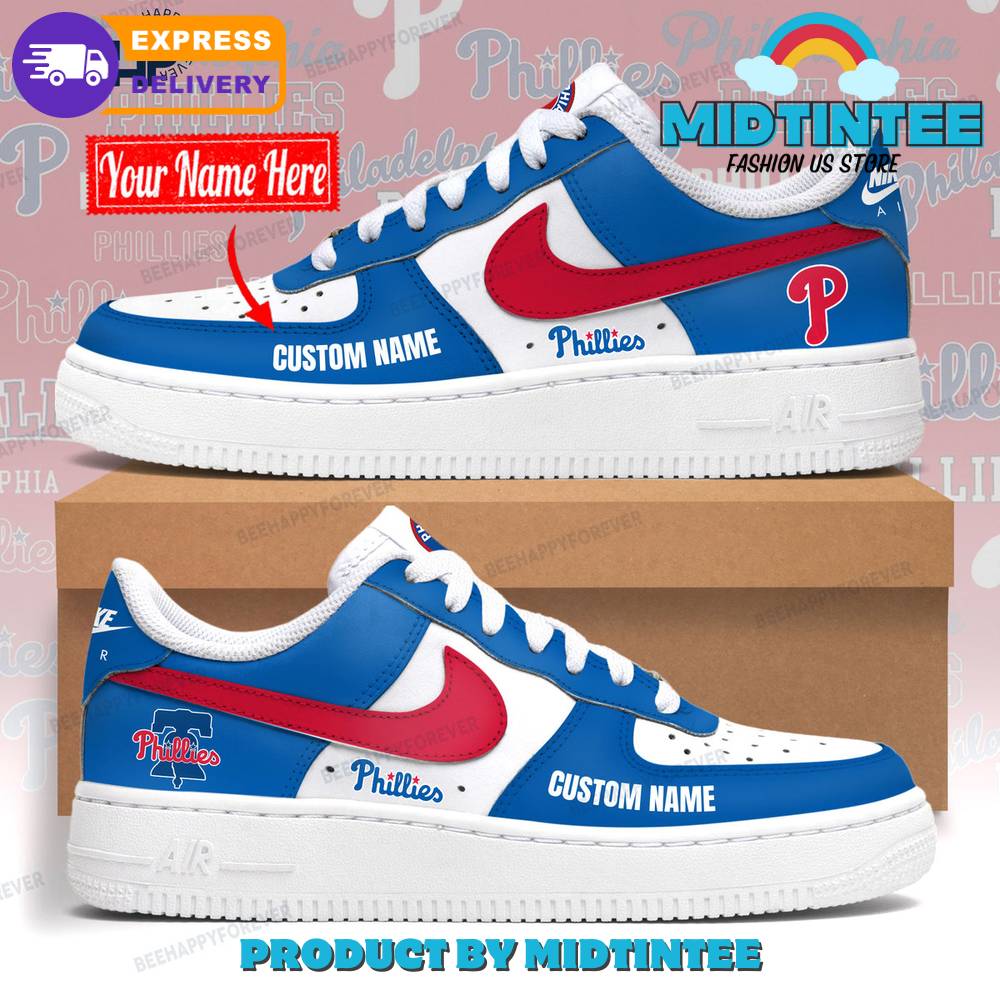 Philadelphia Phillies MLB Customized Blue Air Force 1
