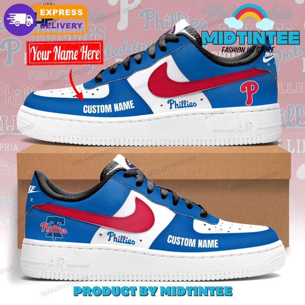 Philadelphia Phillies MLB Customized Blue Air Force 1