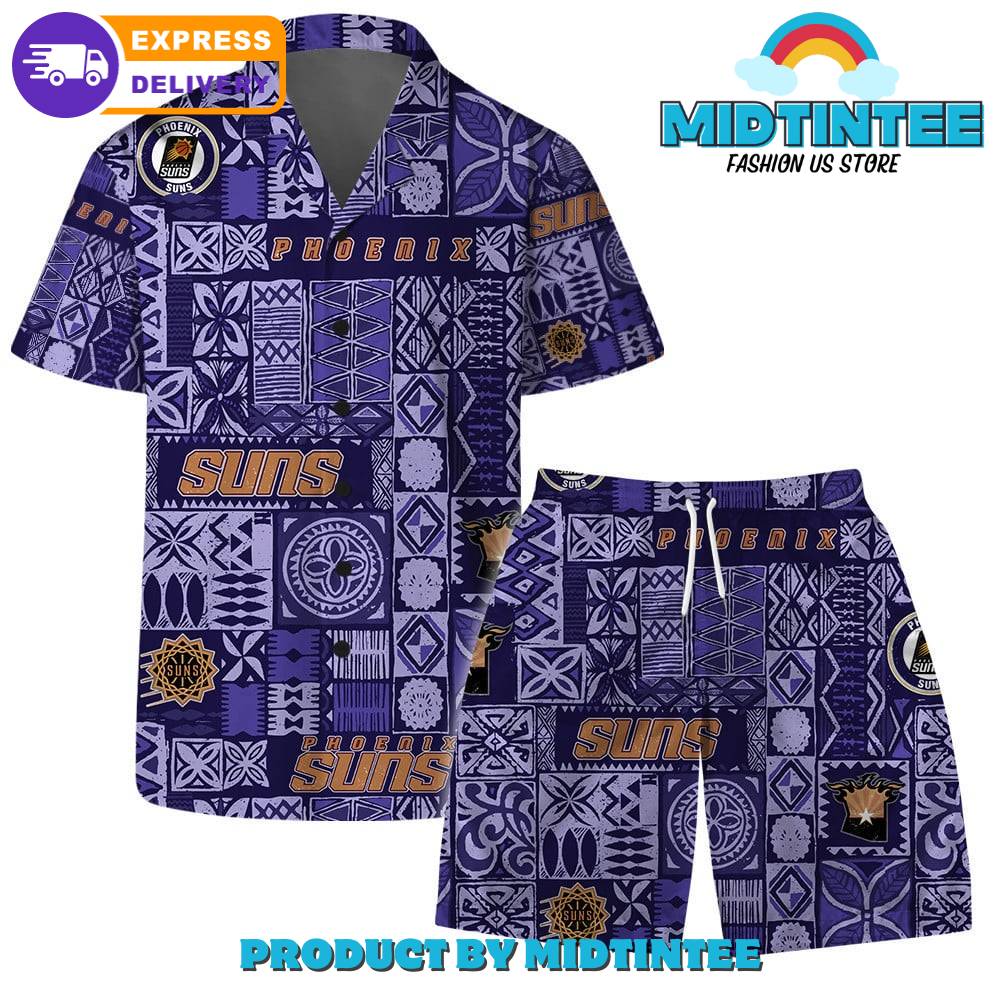 Phoenix Suns Team Tropical Pattern Combo Hawaiian Set