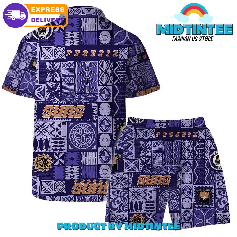 Phoenix Suns Team Tropical Pattern Combo Hawaiian Set