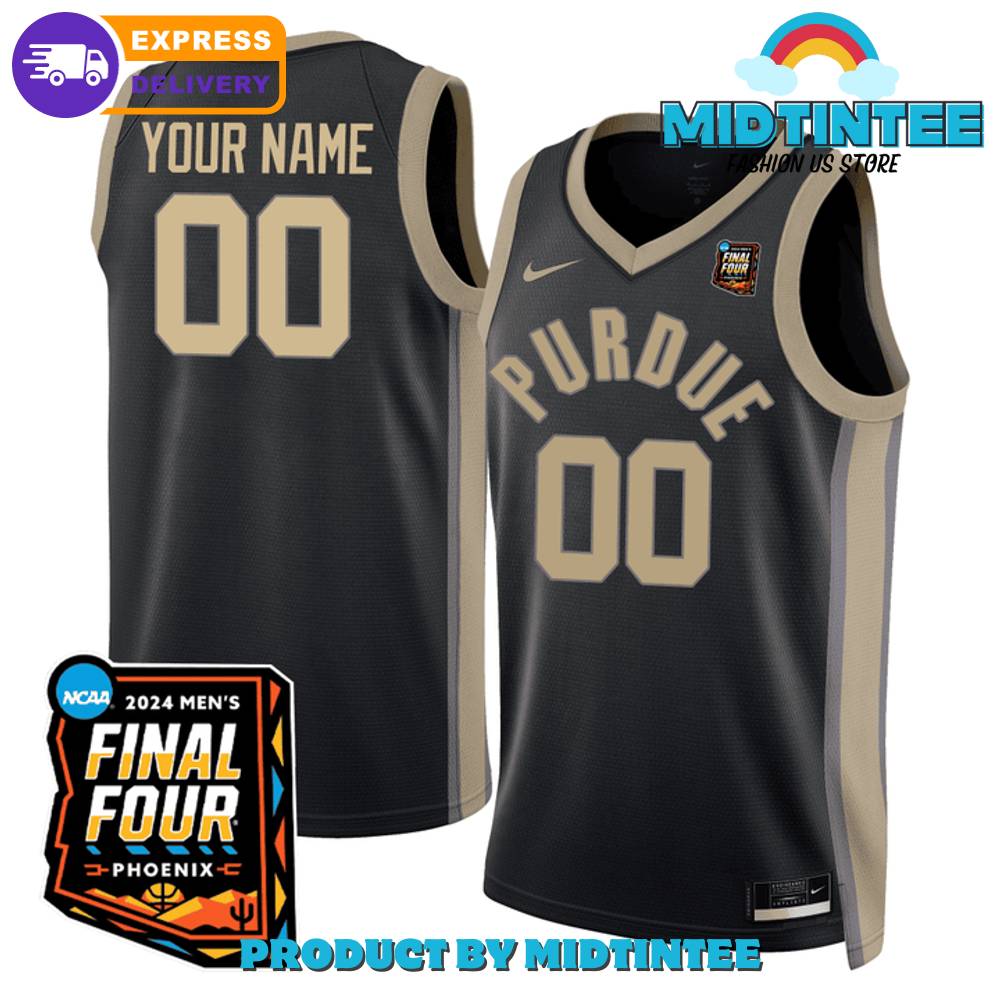 Purdue Boilermakers Final Four Patch Black Basketball Jersey