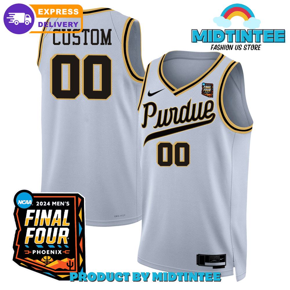 Purdue Boilermakers Final Four Patch White Basketball Jersey