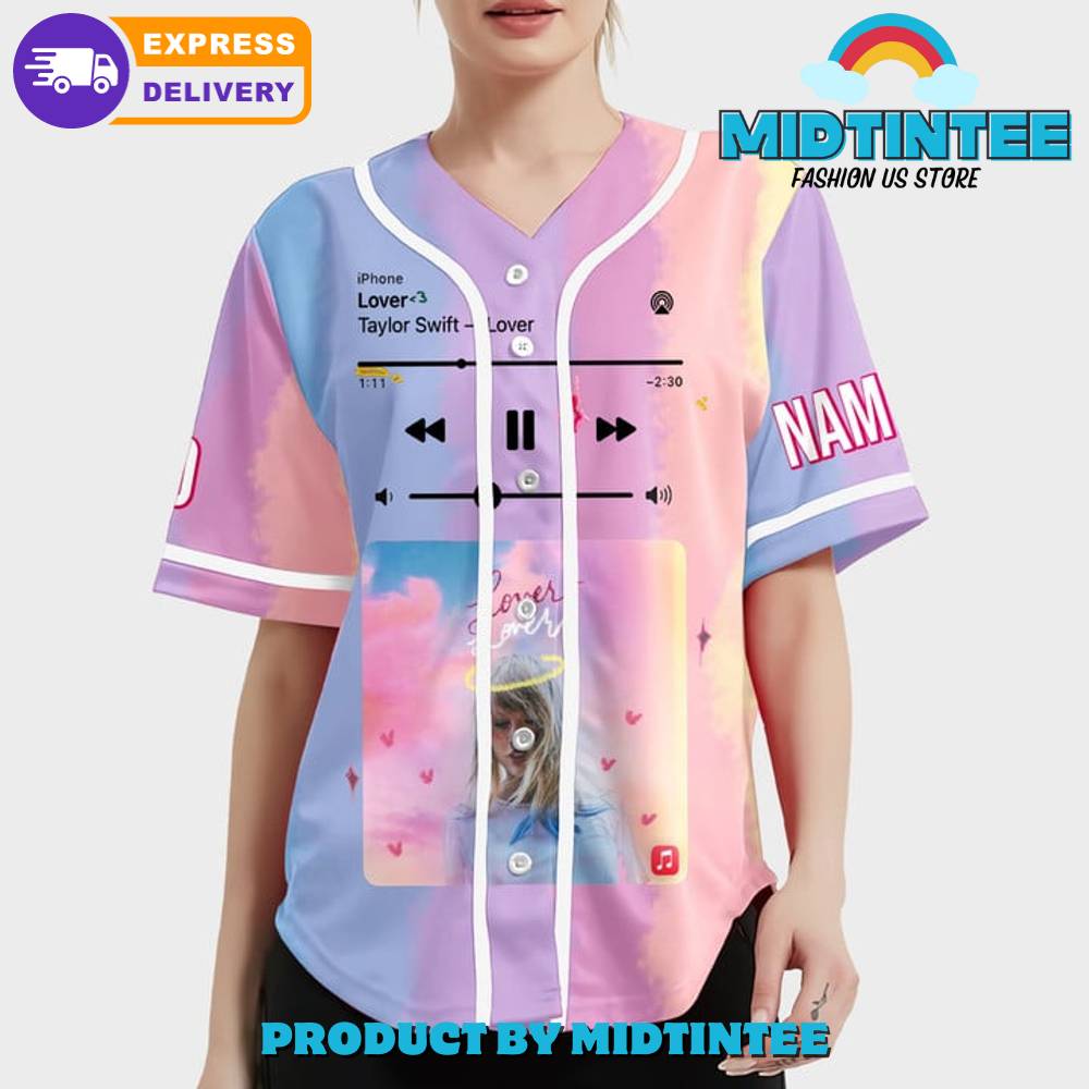 Taylor Swift Lover Custom Name Baseball Jersey