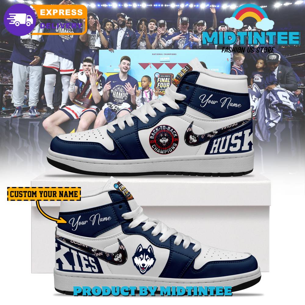 UConn Huskies 2024 Basketball National Champions Air Jordan 1