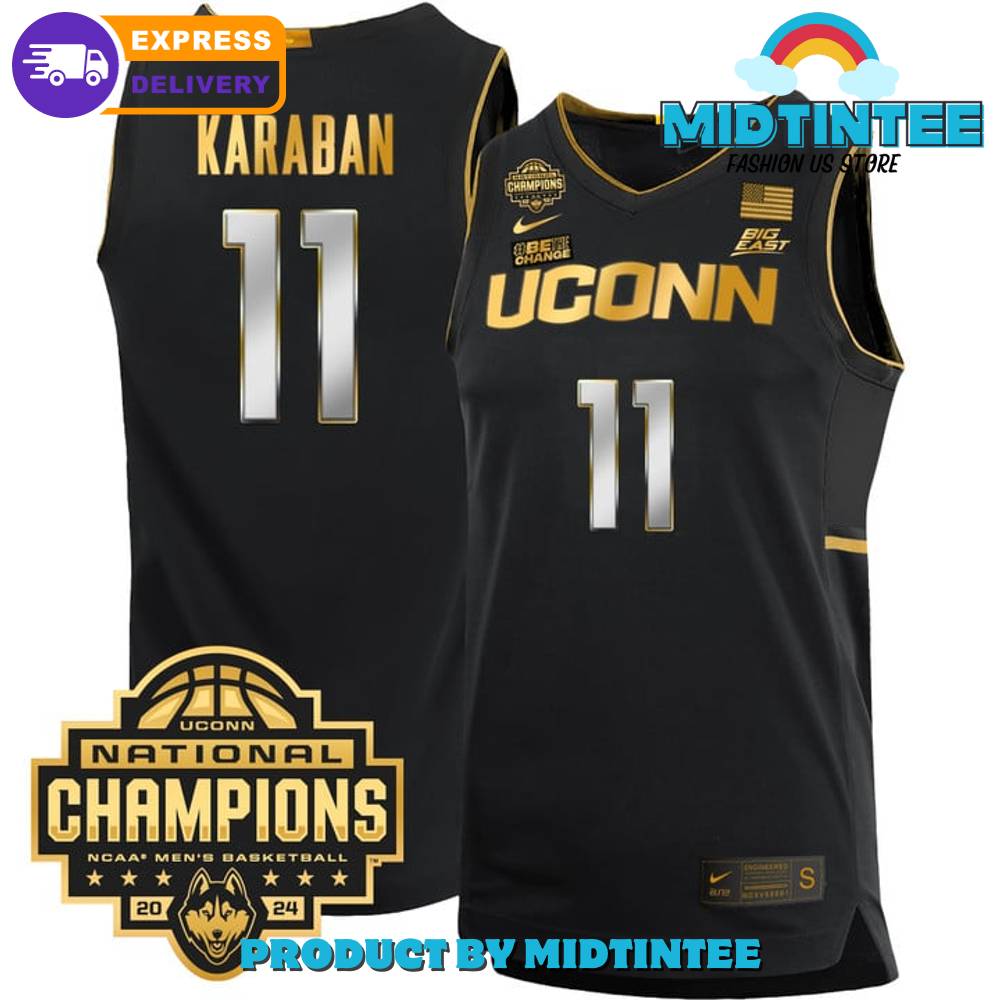 UConn Huskies 2024 National Champions Alex Karaban Basketball Jersey