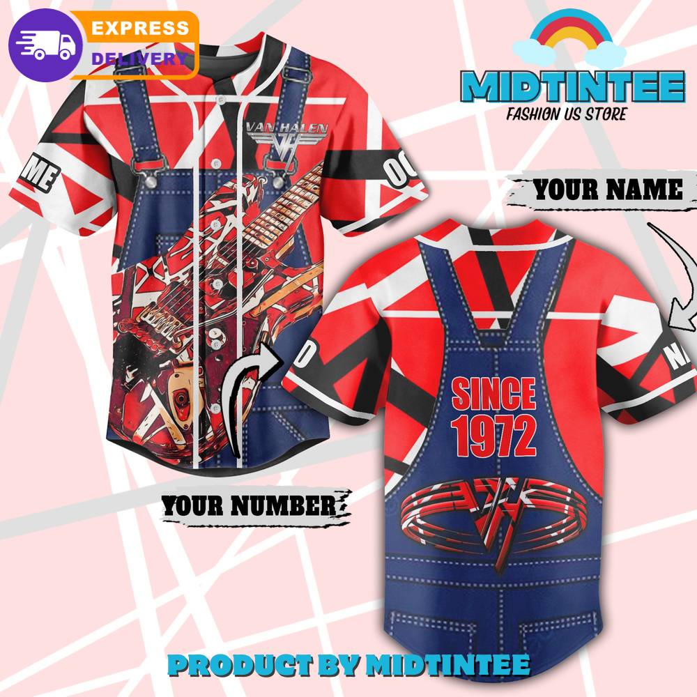 Van Halen American Rock Band Customized Baseball Jersey