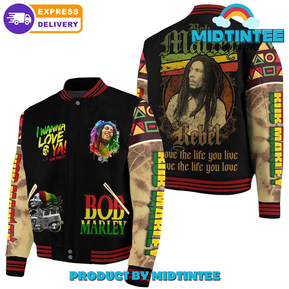 Bob Marley I Wanna Love Baseball Jacket