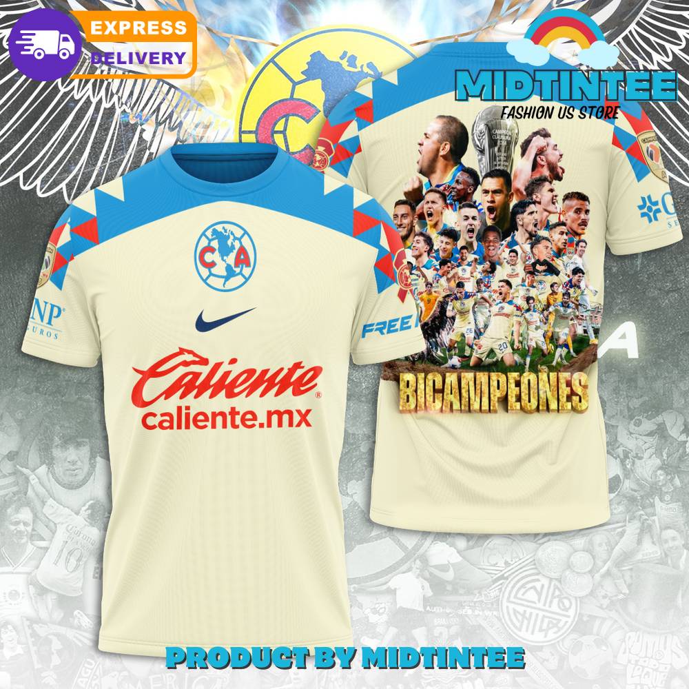 Club America Soccer Team Champions Shirt - Midtintee