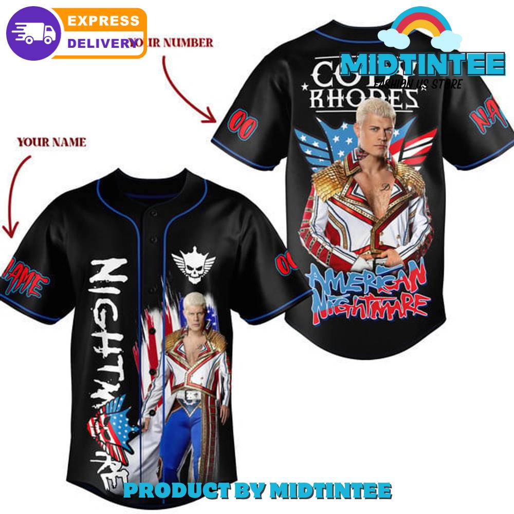 Cody Rhodes Amrican Nightmare Personalized Baseball Jersey
