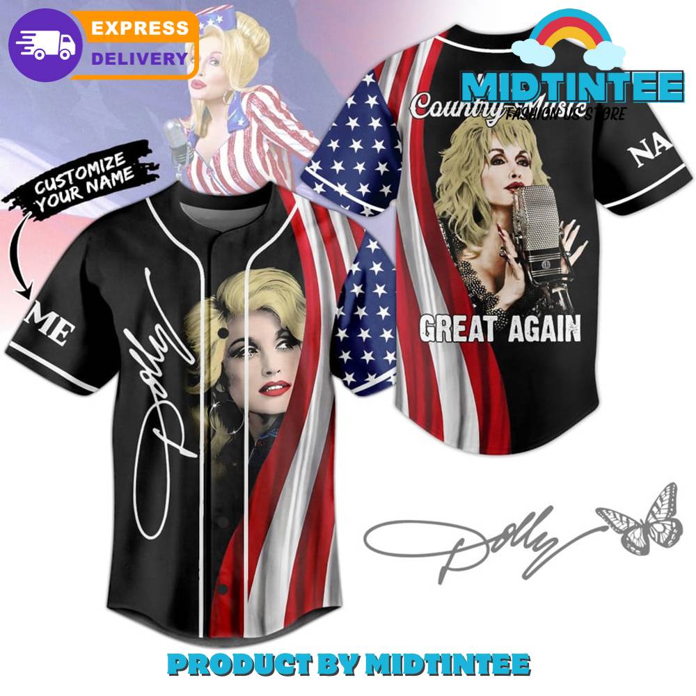 Dolly Parton Make Country Music Customized Baseball Jersey