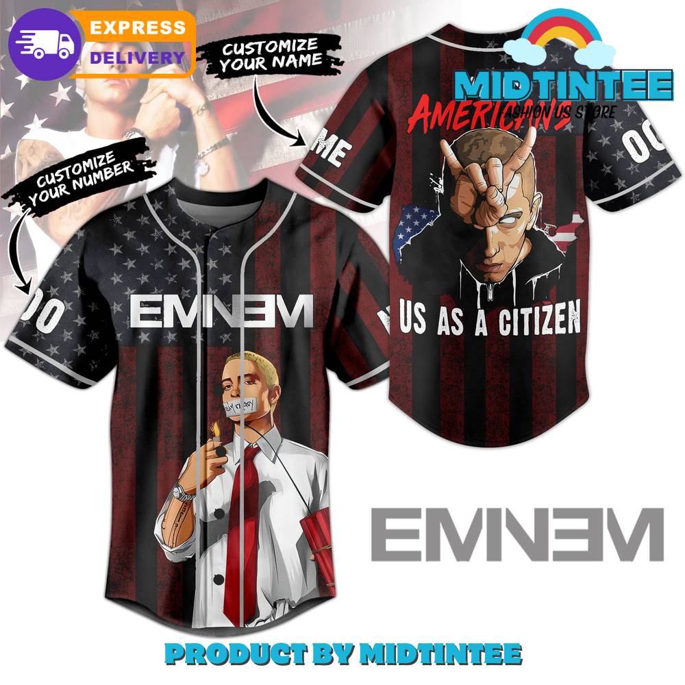 Eminem We As Americans Customized Baseball Jersey