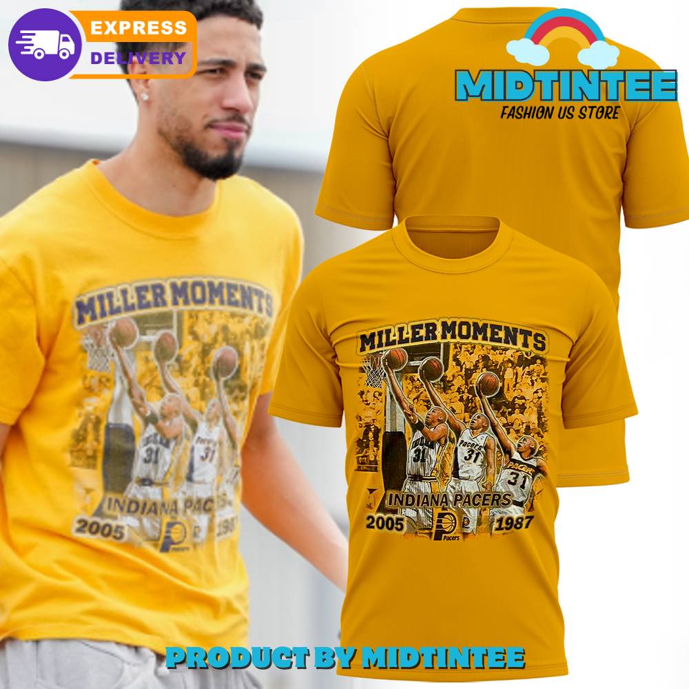 Indiana Pacers NBA Miller Moments Yellow Shirt