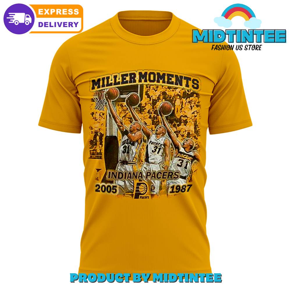 Indiana Pacers NBA Miller Moments Yellow Shirt