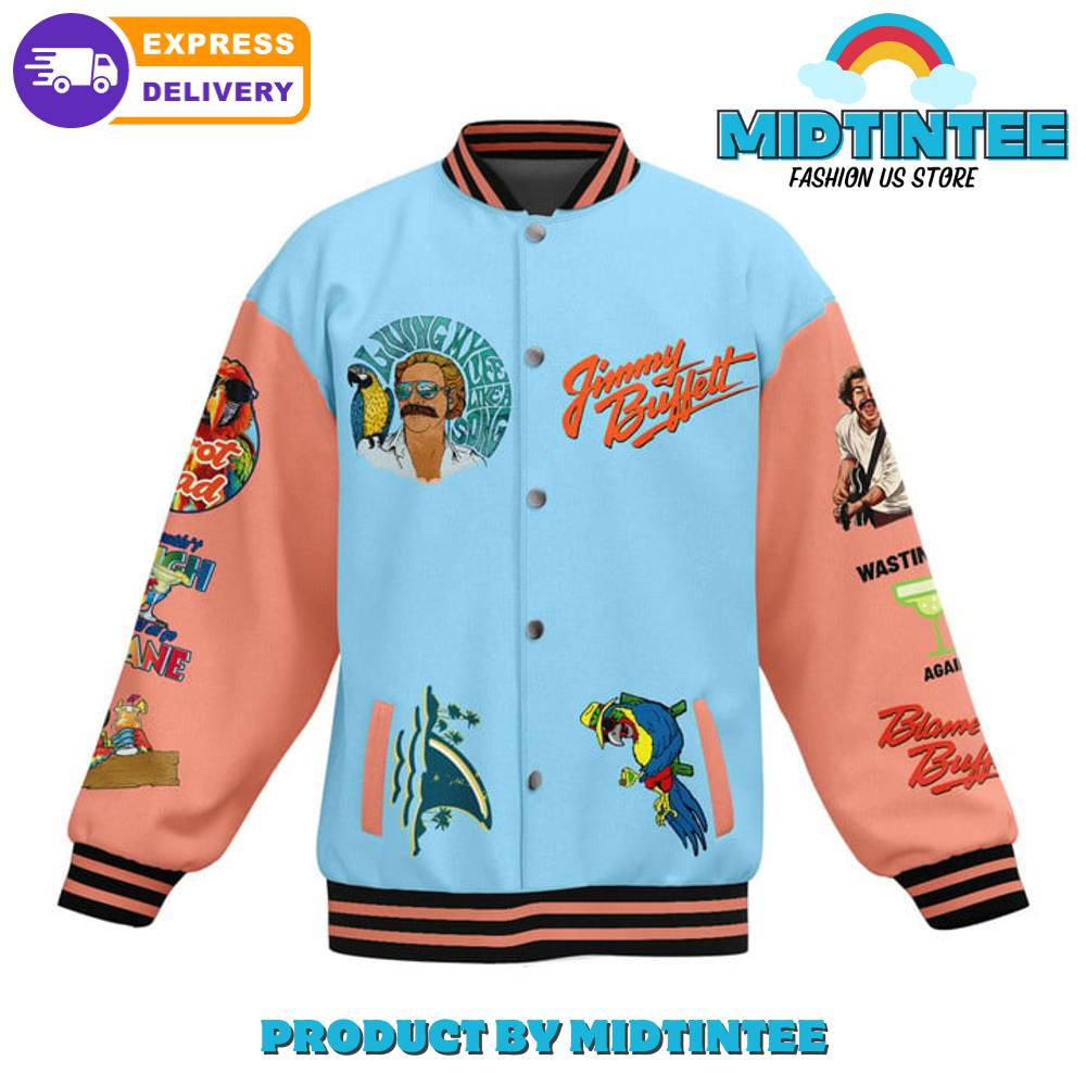 Jimmy Buffet A Beach Attached Baseball Jacket