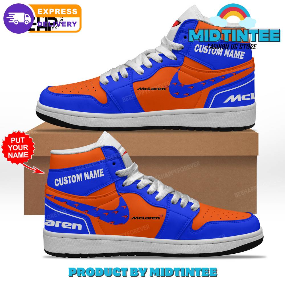 McLaren Formula 1 Orange Blue Customized Air Jordan 1