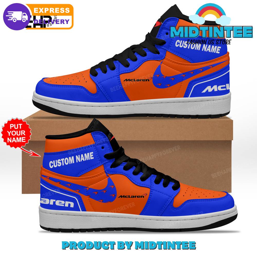 McLaren Formula 1 Orange Blue Customized Air Jordan 1