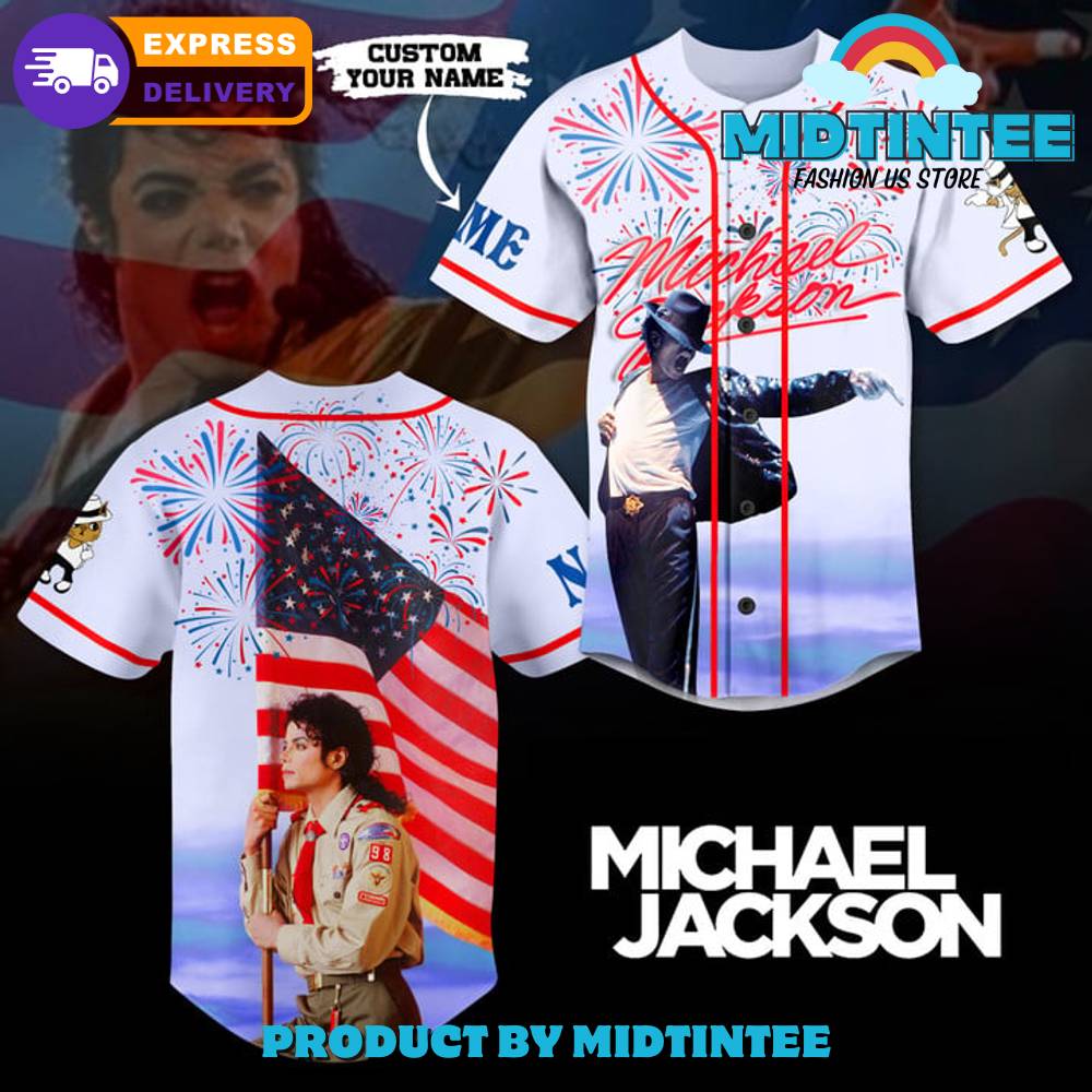 Michael Jackson Independence Day Customized Baseball Jersey