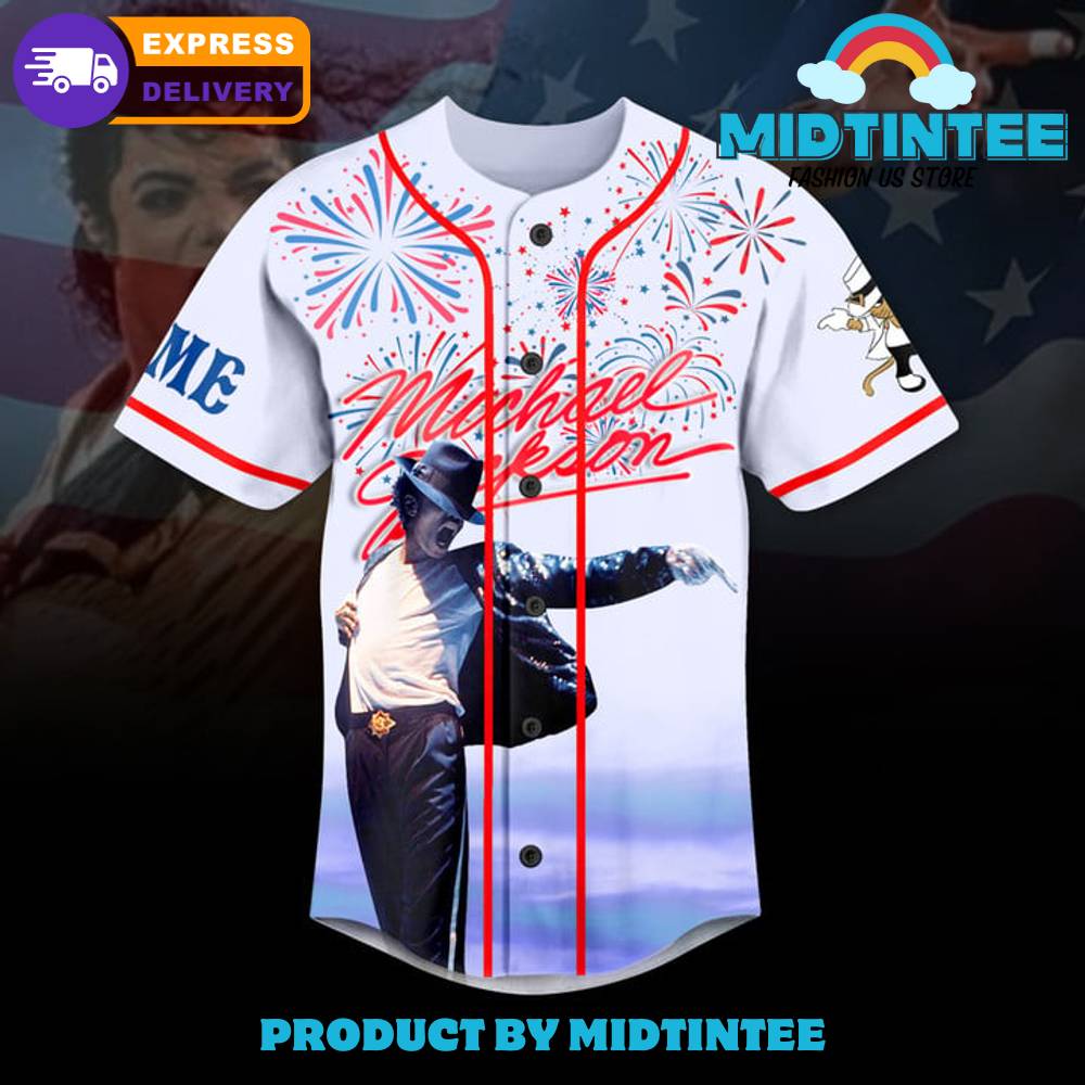 Michael Jackson Independence Day Customized Baseball Jersey