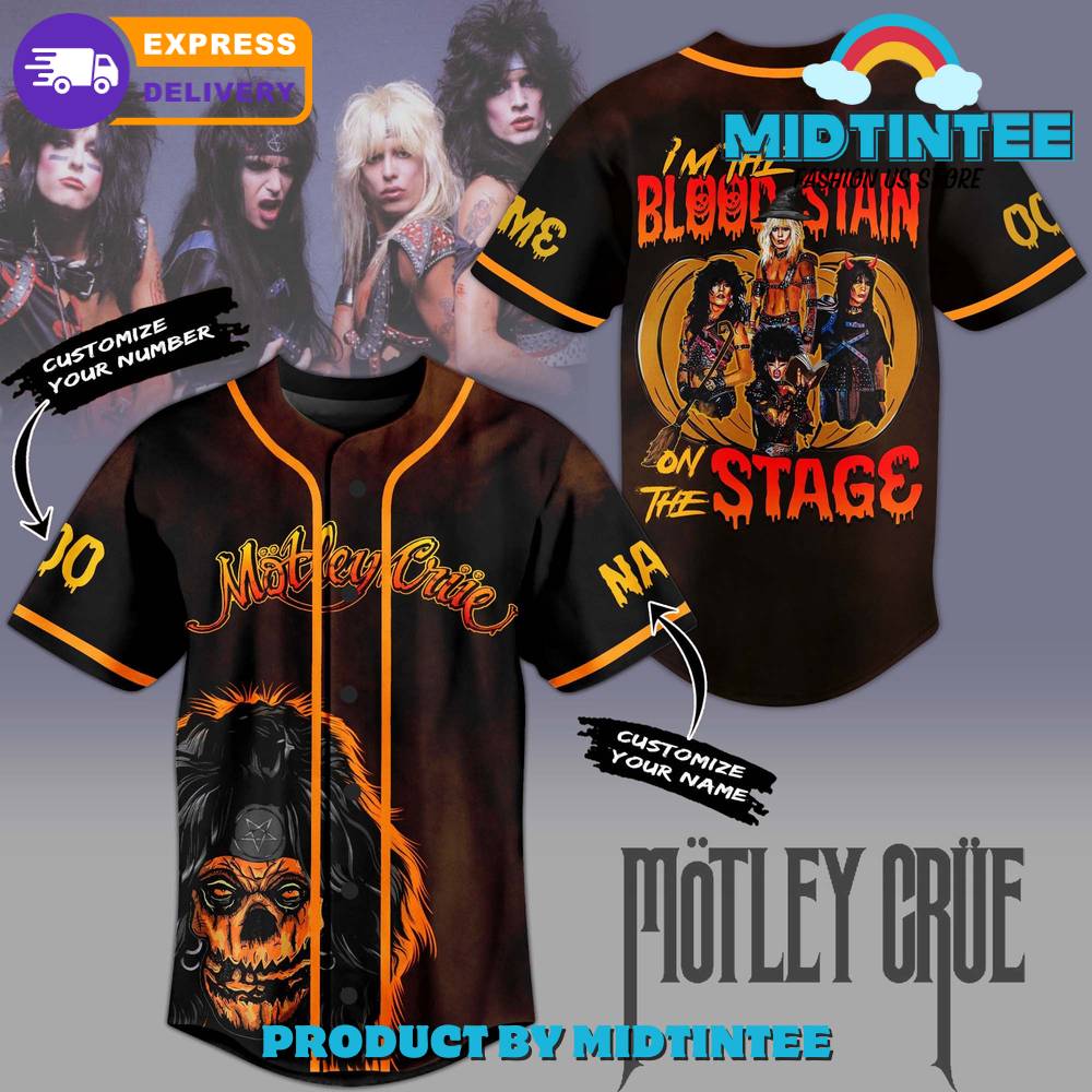 Motley Crue The Blood Stain Customized Baseball Jersey