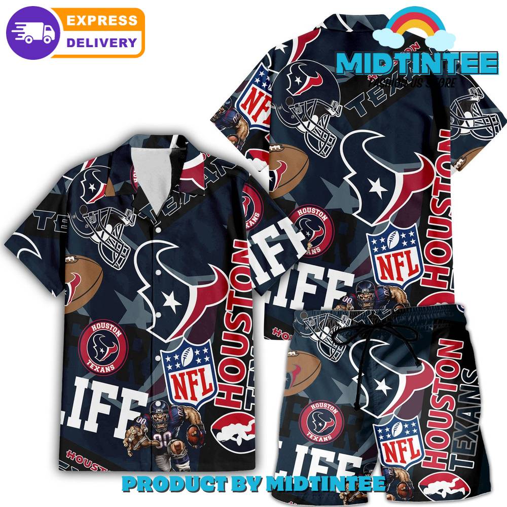NFL Houston Texans Combo Hawaiian Shirt And Short