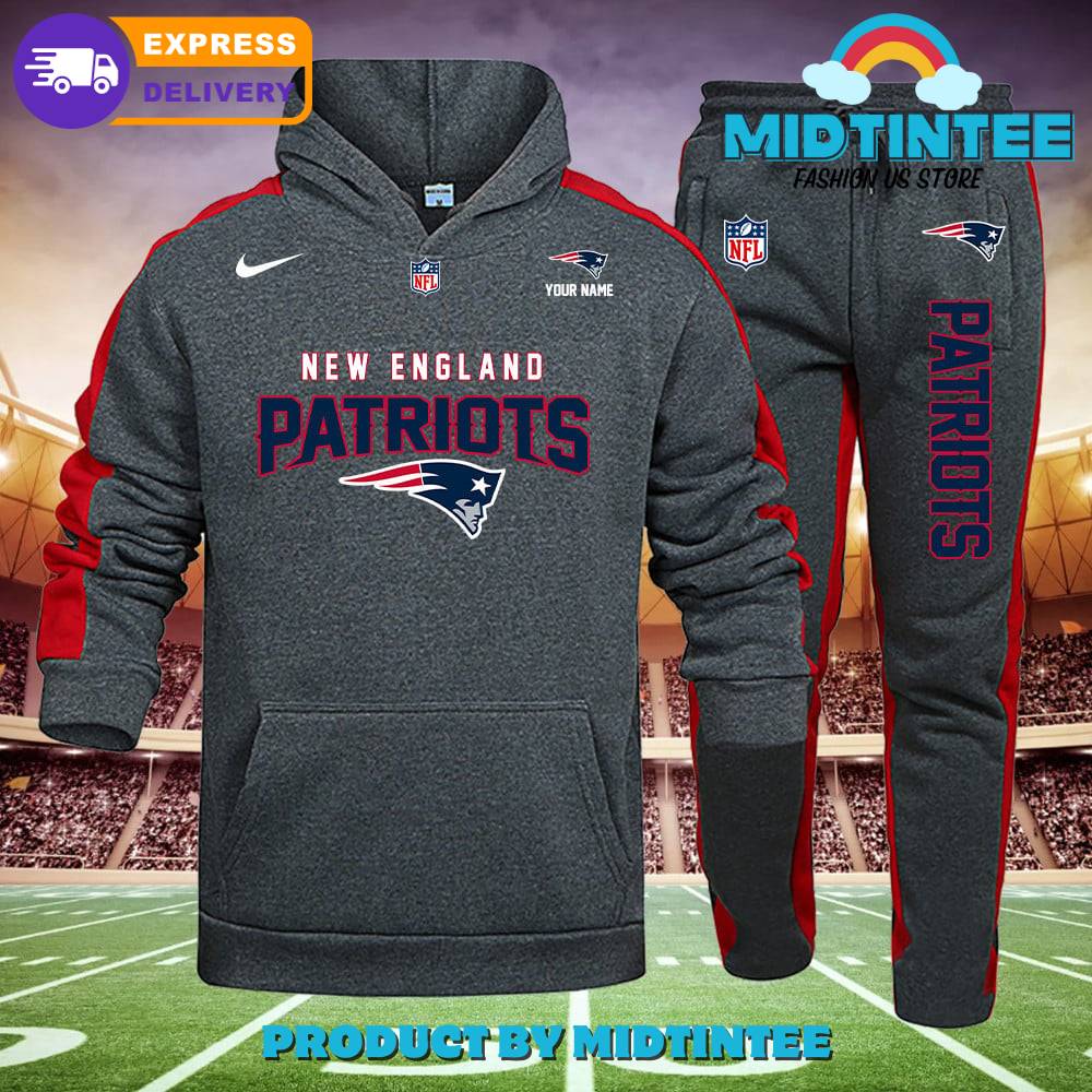 NFL New England Patriots Custom Name Hoodie Set