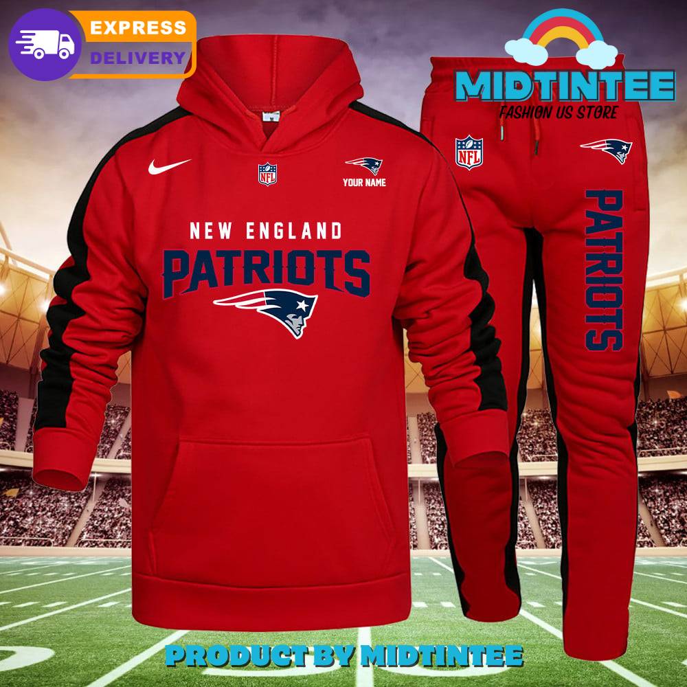 NFL New England Patriots Custom Name Hoodie Set