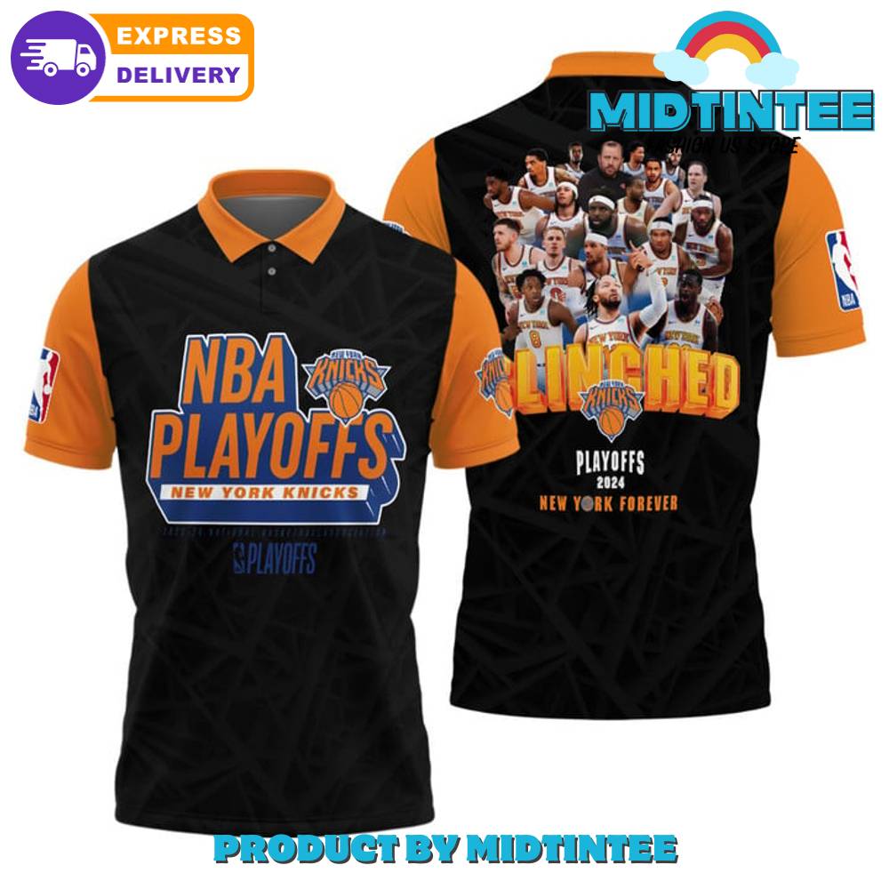 New York Knicks NBA Playoffs Polo Shirt Basketball Pattern