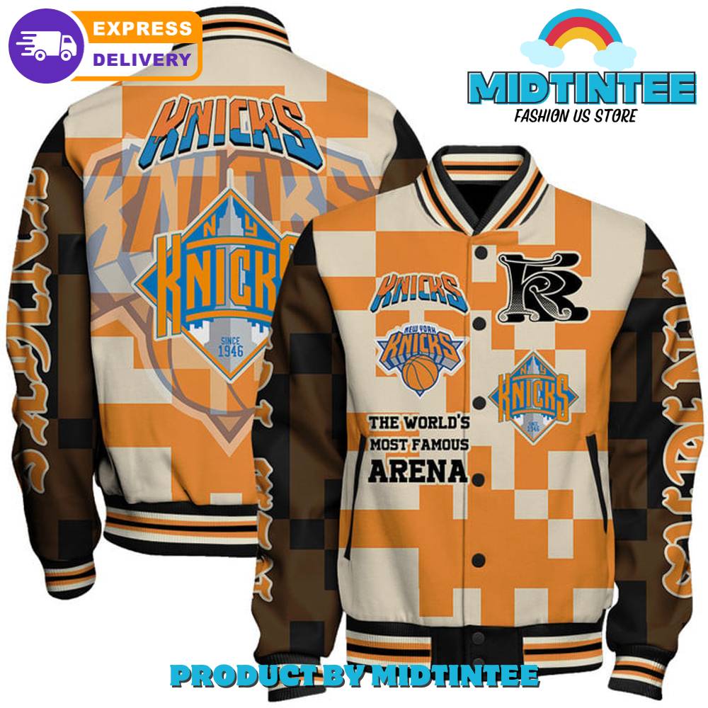 New York Knicks National Basketball Association Orange Varsity Jacket