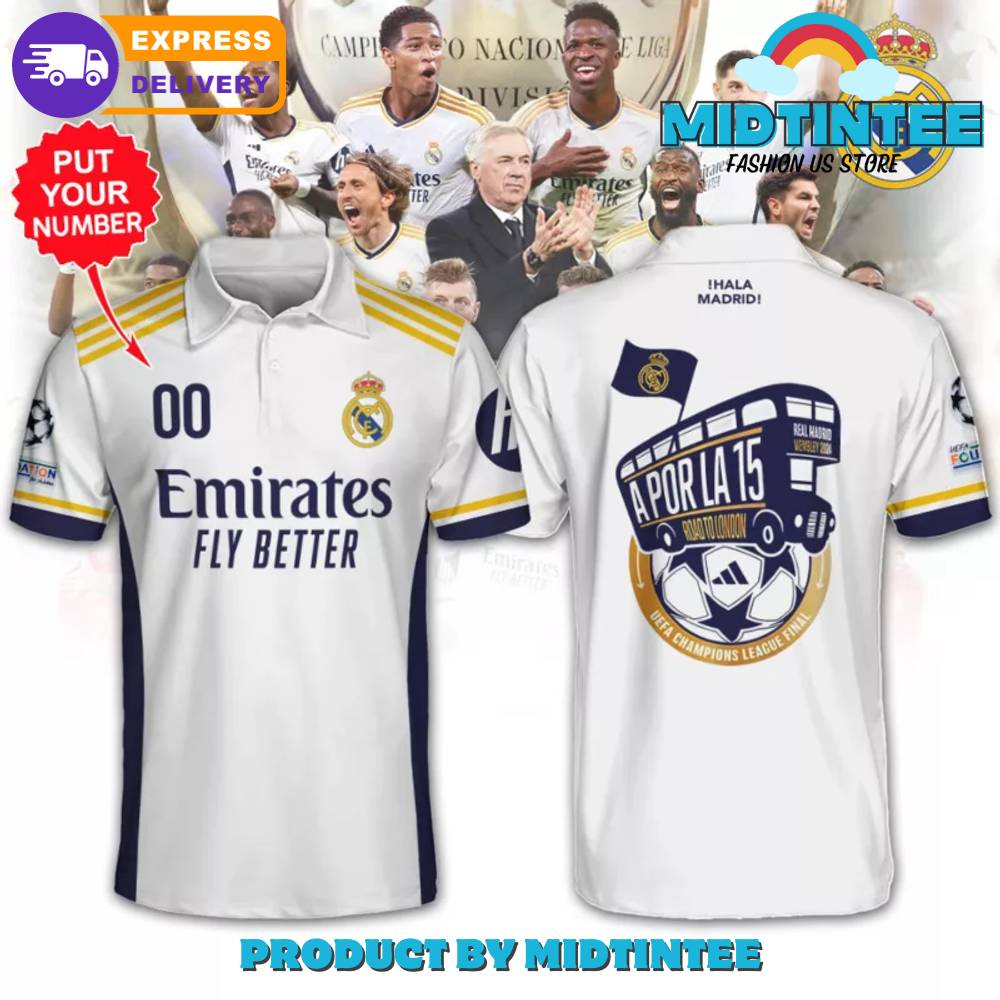 Personalized Real Madrid Laliga 23/24 Champions 3D Polo Shirt