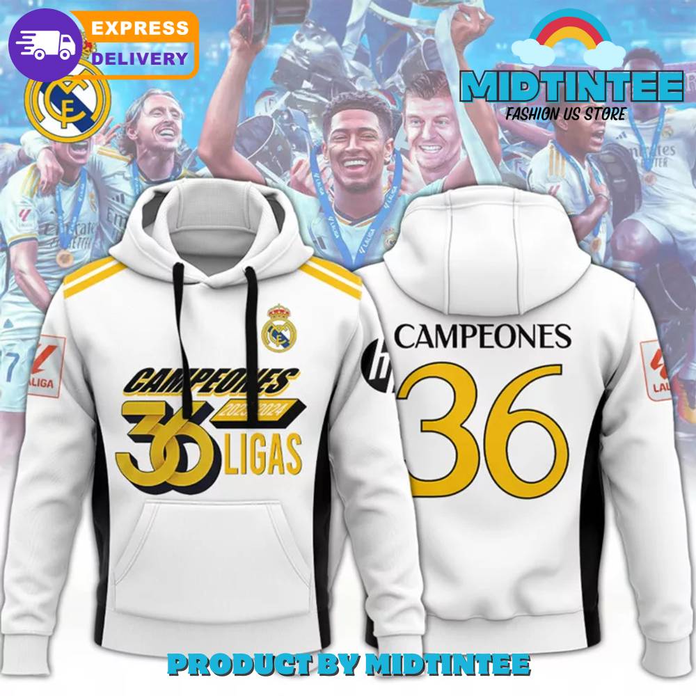 Real Madrid FC Campeones Hoodie, Zip Hoodie