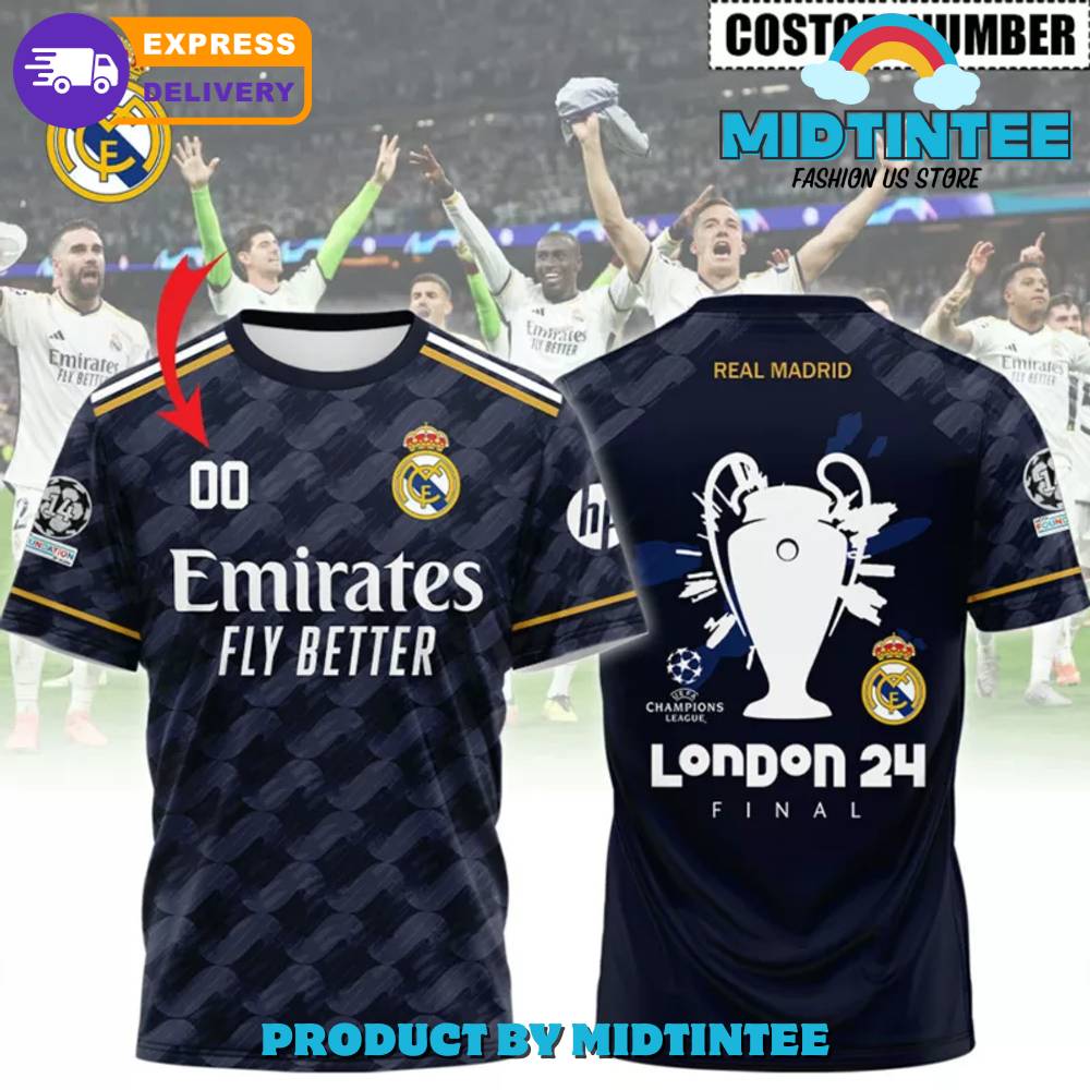 Real Madrid Laliga 23/24 Champions Personalized 3D T-Shirt