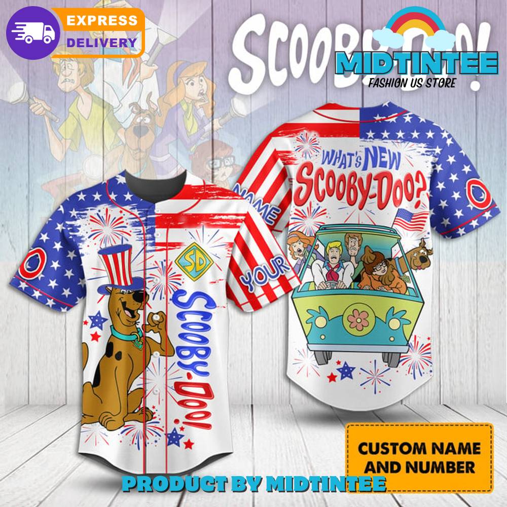 Scooby-Doo Independence Day Customized Baseball Jersey