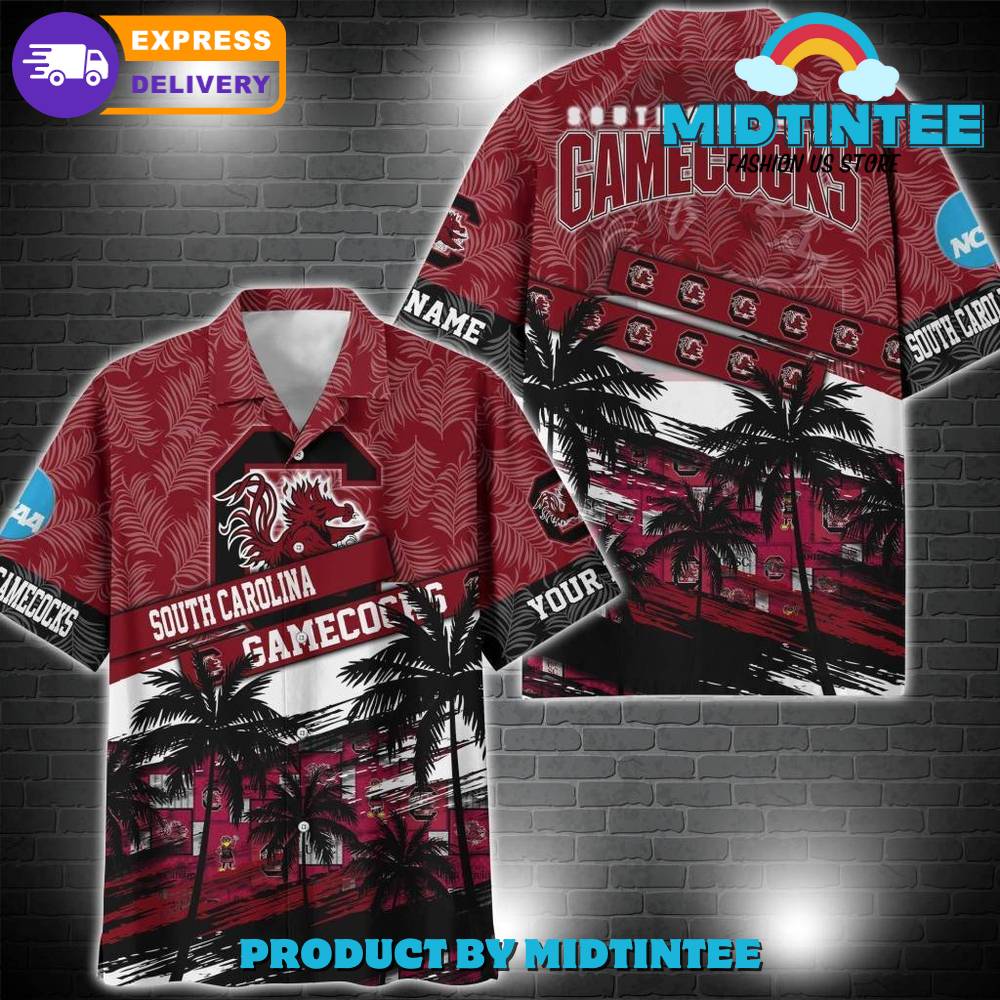 South Carolina Gamecocks NCAA Pattern Personalized Hawaiian Set