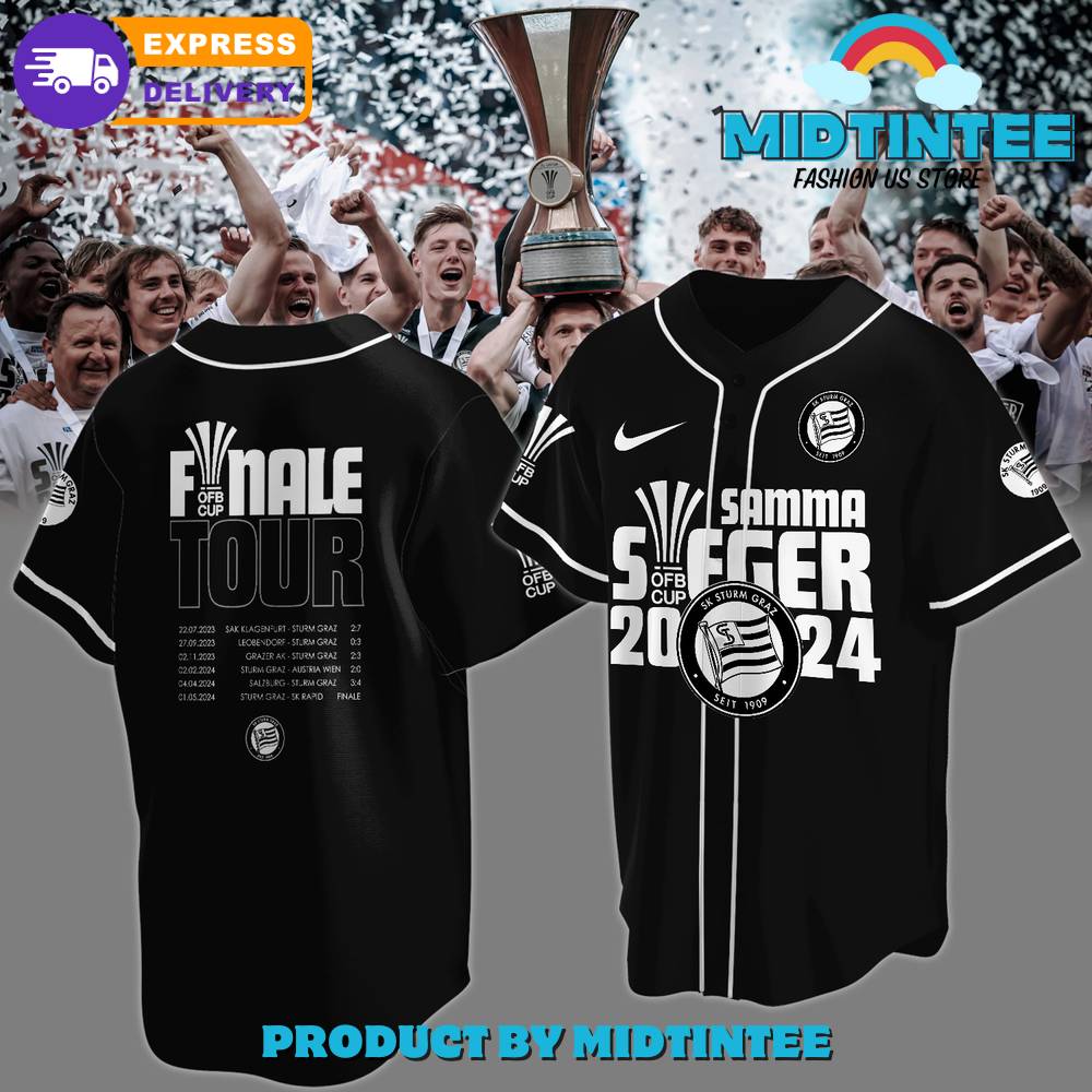 Sturm Graz Final Tour Nike Black Baseball Jersey