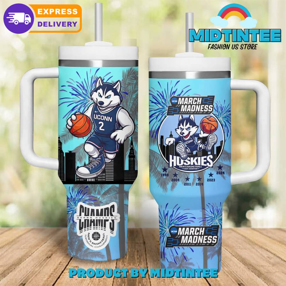 Uconn Huskies March Madness Champs Stanley Tumbler