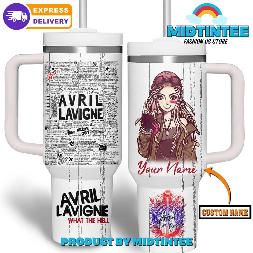 Avril Lavigne What The Hell Customized Stanley Tumbler